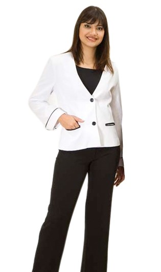 Blazer Social Feminino Modelo Básico Decote 