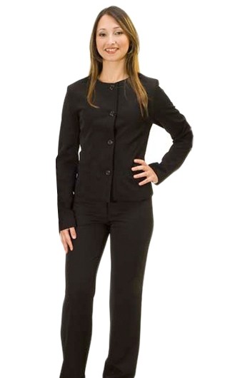 Blazer Social Feminino Modelo Decote Careca